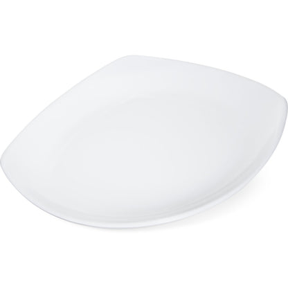 Carlisle 4330802 7.75" White Upturned Corner Square Melamine Small Plate