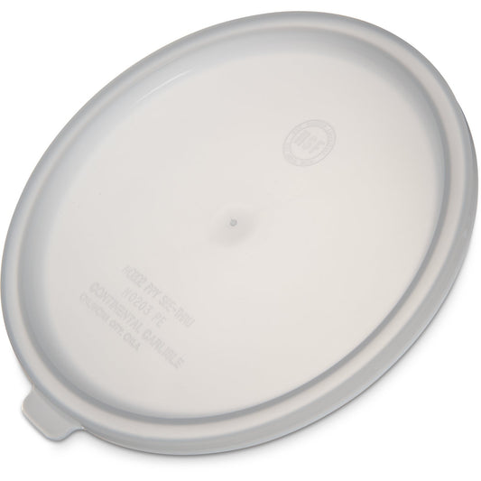 Carlisle 20302 2-3 1/2 Qt White Polyethylene Bain Marie Food Storage Container Lid