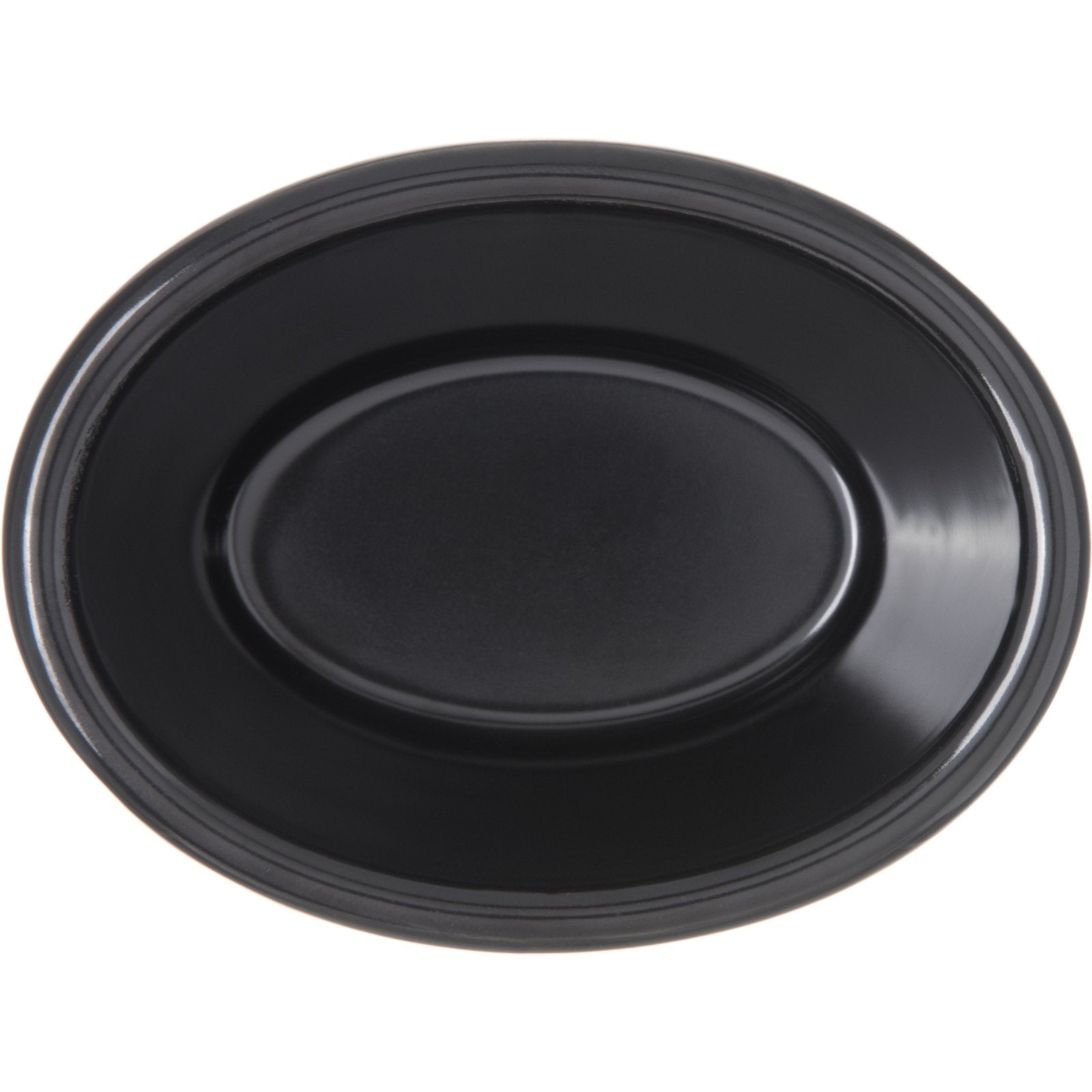 Carlisle S31203 3 oz Black Oval Melamine Smooth Ramekin
