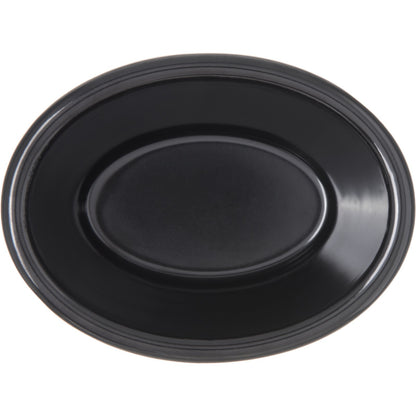 Carlisle S31203 3 oz Black Oval Melamine Smooth Ramekin