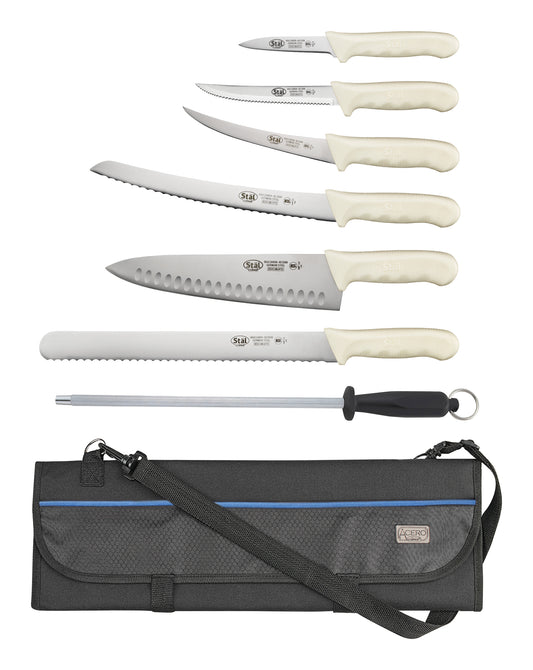 Winco KWP-KIT1 7-Piece Cutlery Set with Knife Bag