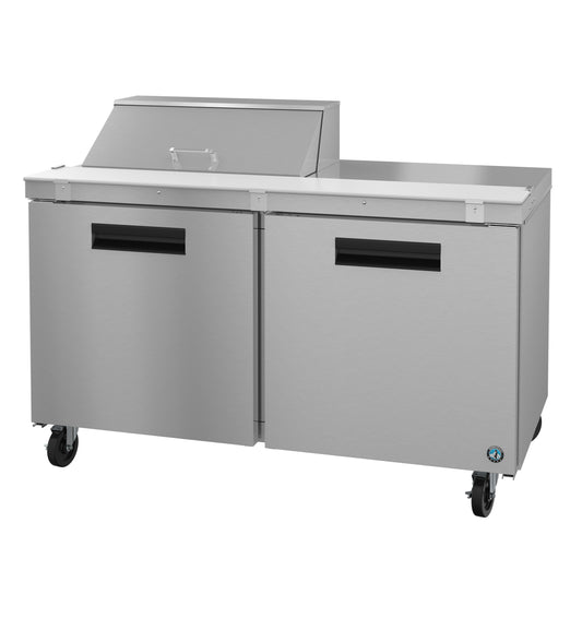 Hoshizaki SR60B-8 Two Section Stainless Doors Sandwich Prep Table Refrigerator