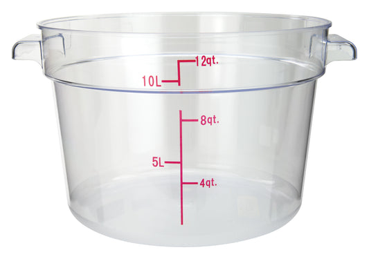 Winco PCRC-12 12 Qt. Clear Polycarbonate Storage Container
