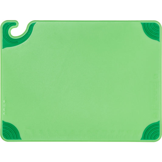 San Jamar CBG152012GN 15" x 20" x 0.5" Green Saf-T-Grip Cutting Board