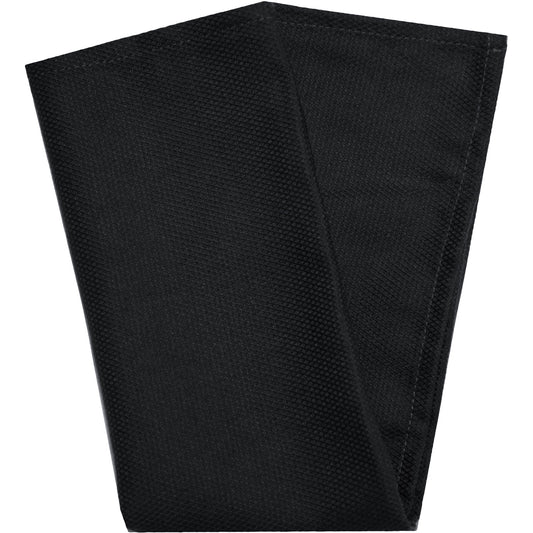 Snap Drape 54432020NH014 20" x 20" Black Spun Polyester Microfiber Milan Birdseye Napkin