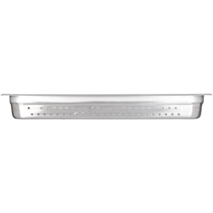 Carlisle 607002P Full-Size Stainless Steel DuraPan Light Gauge Perforated Steam Table Hotel Pan, 2.5" Deep
