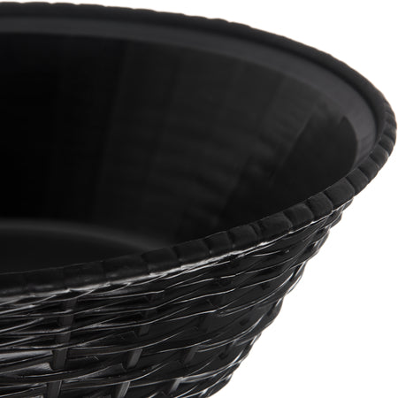 Carlisle 652403 9" Black Round Polypropylene WeaveWear Basket
