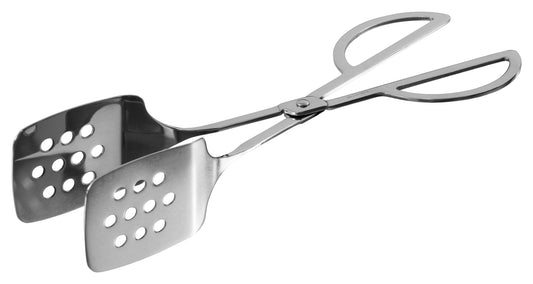 Winco PT-10P 10" Stainless Steel Pastry Tong, Perforated Scissor Style