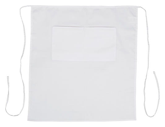 Winco WA-3129WH White Full Length Bistro Apron