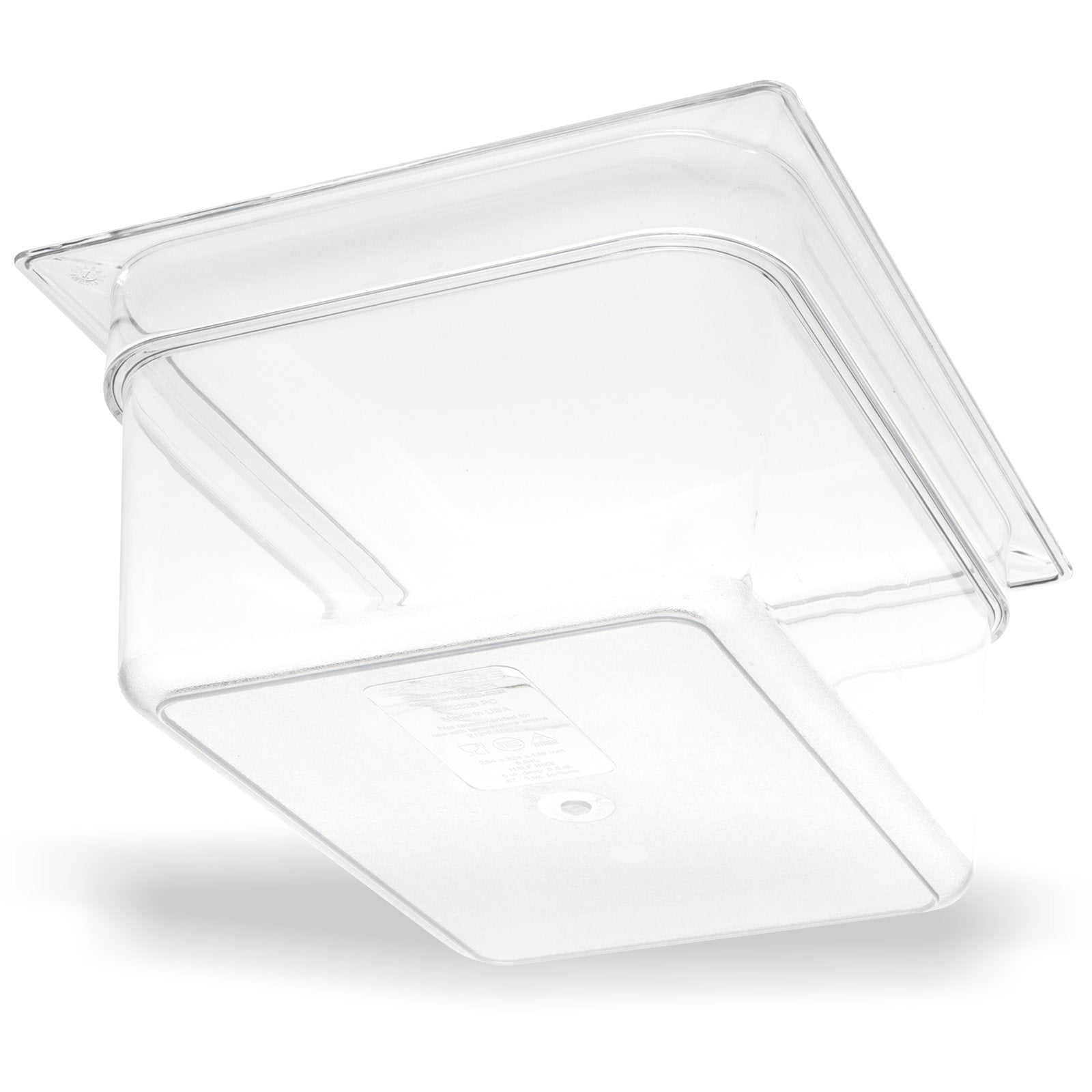 Carlisle 10222B07 1/2 Size Clear Polycarbonate StorPlus Food Pan, 6" Deep