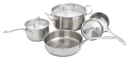 Winco SPC-7H Stainless Steel 7-Piece Cookware Set
