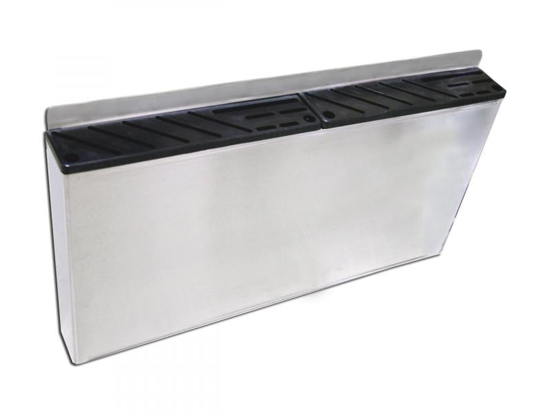 Omcan 12906 Double Stainless Steel Knife Rack with Black Plastic Insert