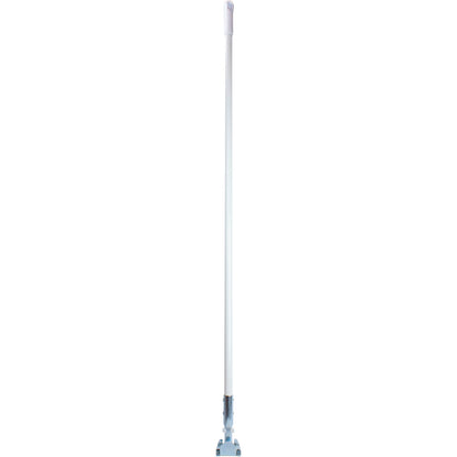 Carlisle 362113EC02 60" White Fiberglass Dust Mop Handle with Clip-On Connector
