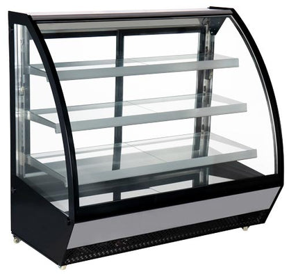 Omcan 46471 28cu.ft. / 799L 60" Curved Glass Floor Refrigerated Showcase