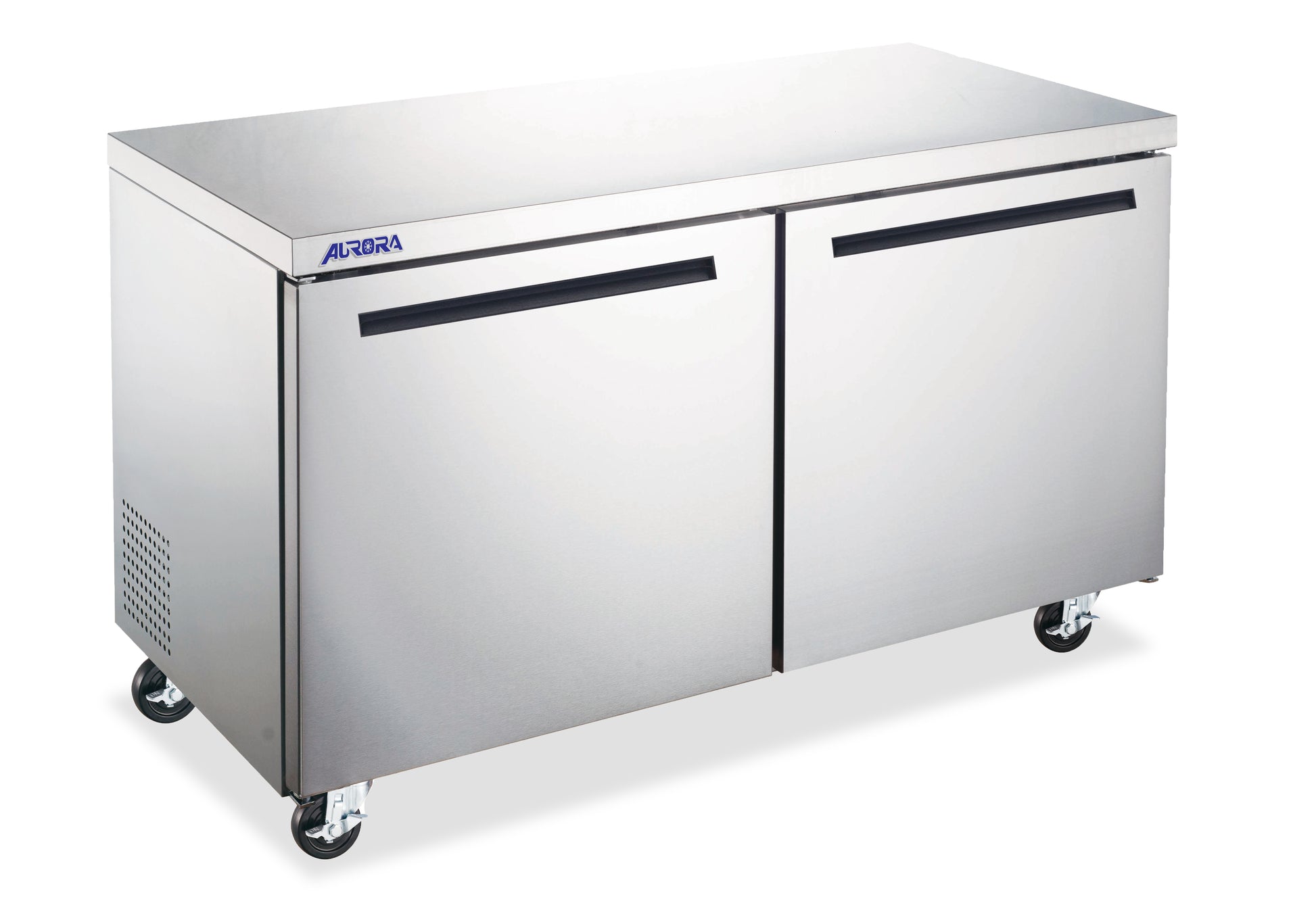 Omcan 59056 12 cu.ft./ 340L 47-inch 2-Door Stainless Steel Undercounter Aurora Refrigerator