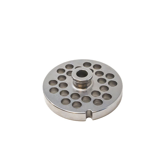 Omcan 11152 #22 One Notch/Round Stainless Steel Machine Plate with Hub, 9.5 mm (3/8")