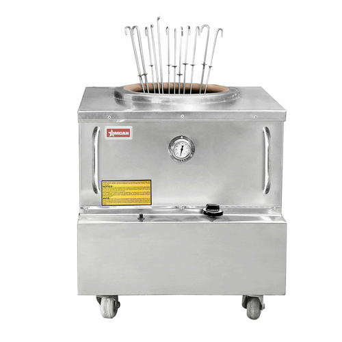 Omcan 44285 32" Stainless Steel Clay Gas Tandoor Oven (CE-IN-3232)