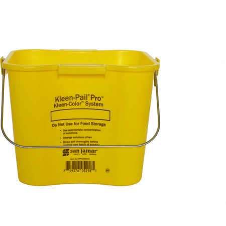 San Jamar KPP196KCYL 6 Qt. Yellow Polypropylene Kleen-Pail Pro Bucket