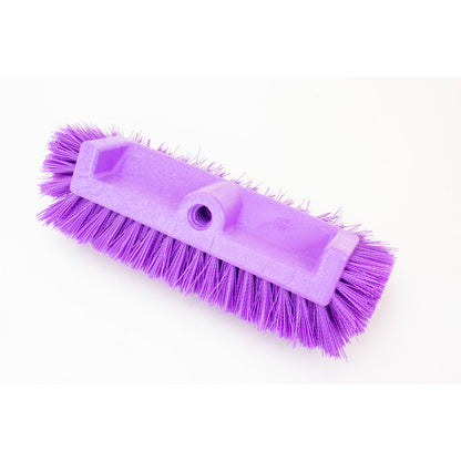 Carlisle 40422EC68 12" Purple Color Coded Mult-Level Floor Scrub Brush with End Bristles