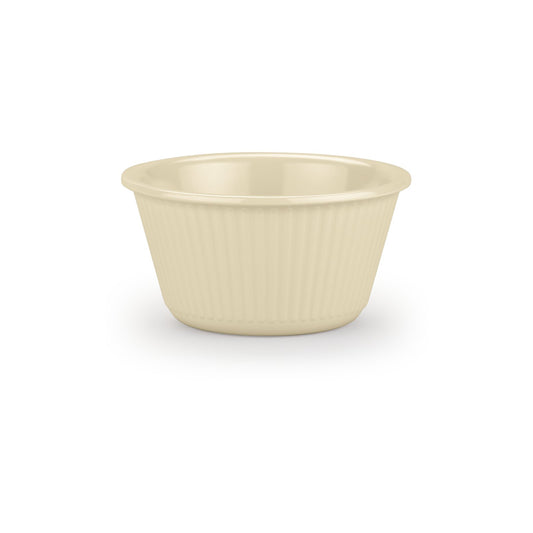 Carlisle S29142 4 oz Bone Melamine Fluted Bowl Ramekin