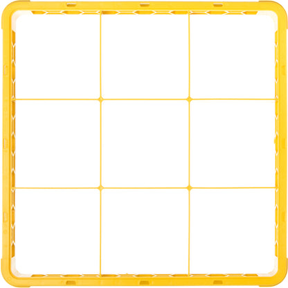 Carlisle RE9C04 Yellow 9-Compartment Polypropylene OptiClean Divided Glass Rack Extender 1.78"