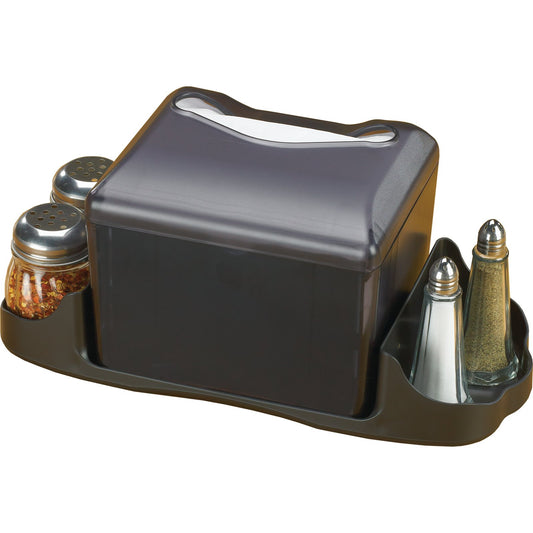 Carlisle H4005TBK 200 Napkins Black ABS Tabletop Venue Napkin Dispenser, Fullfold