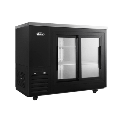 Atosa SBB48SGGR-AUS2 48" Black Sliding Glass Door Back Bar Cooler