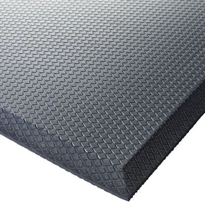 Winco FMG-23K 2' x 3' Black Anti-Fatigue Floor Mat, Rubberized Gel Foam
