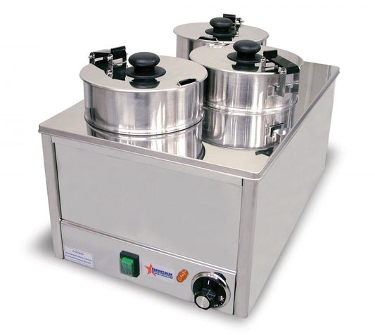 Omcan 11390 Triple Well Warmer with 3.8L per Container Capacity