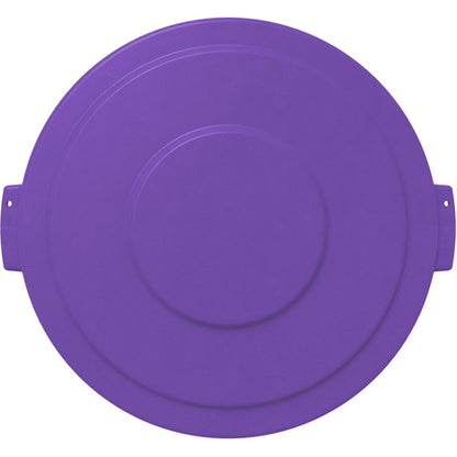 Sparta 84103389 32 Gallon Purple Round Polyethylene Bronco Waste Bin Trash Container Lid