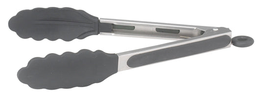 Winco UTS-9K 9" Stainless Steel Utility Tong, Silicon Grips