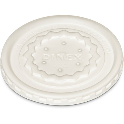 Dinex DX9000B7000 3.568" White Tropez Disposable Lid- Fits DX9000B 8 oz Mug & DX9200B 5 oz Bowl (1000/cs)
