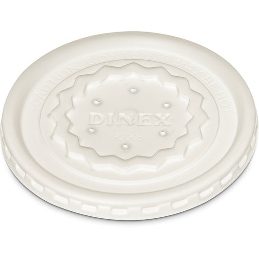 Dinex DX9000B7000 3.568" White Tropez Disposable Lid- Fits DX9000B 8 oz Mug & DX9200B 5 oz Bowl (1000/cs)