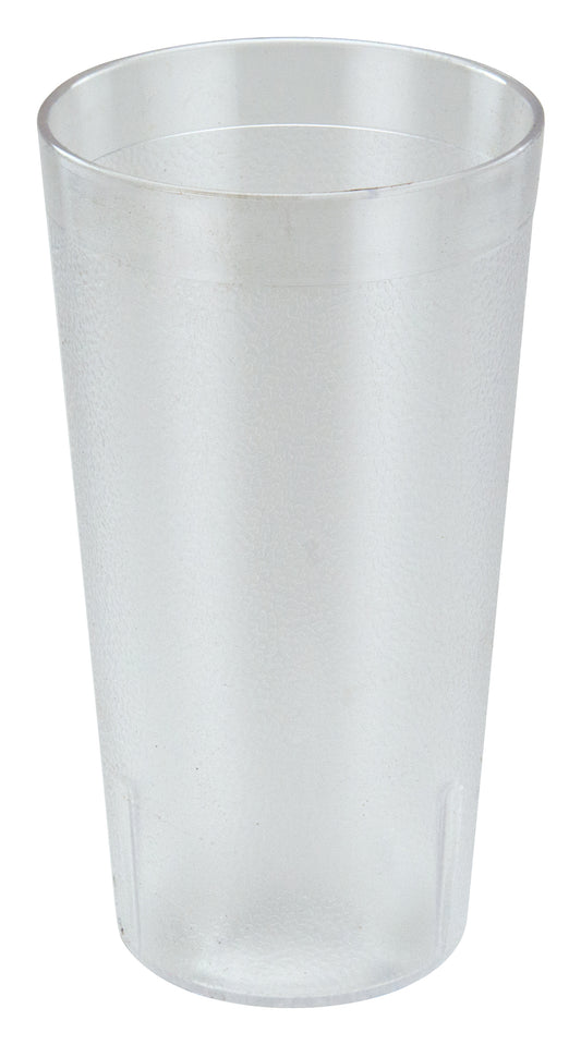 Winco PTP-16C 16 oz. Clear Pebbled Tumblers