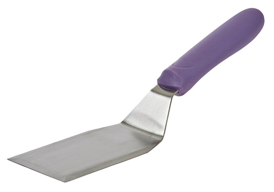 Winco TWP-61P Purple Hamburger Turner w/ Offset, 5-1/8" x 2-7/8" Blade Allergen Free