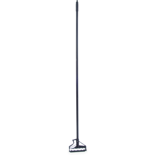 Carlisle 36959500 60" Long/1" D Black Sparta Quik-Release Vinyl Coated Metal Handle