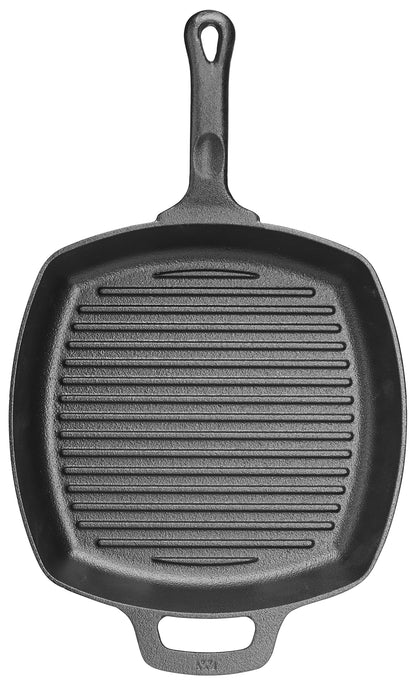 Winco CAGP-10S Cast Iron Pre-Seasoned Induction Grill Pan