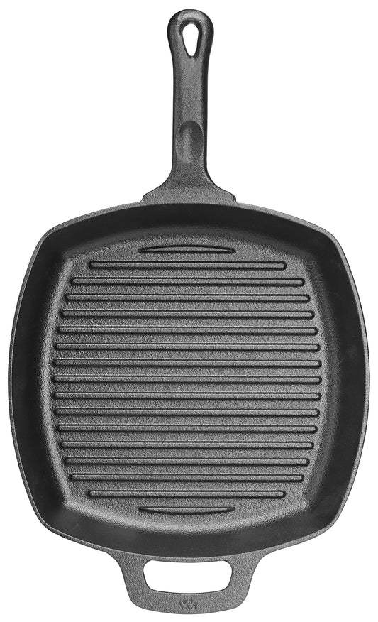 Winco CAGP-10S Cast Iron Pre-Seasoned Induction Grill Pan