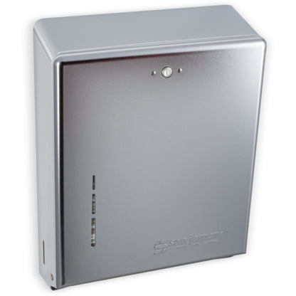 San Jamar T1900XC 500 Multifold/300 C-Fold Chrome Plastic Metal Towel Dispenser