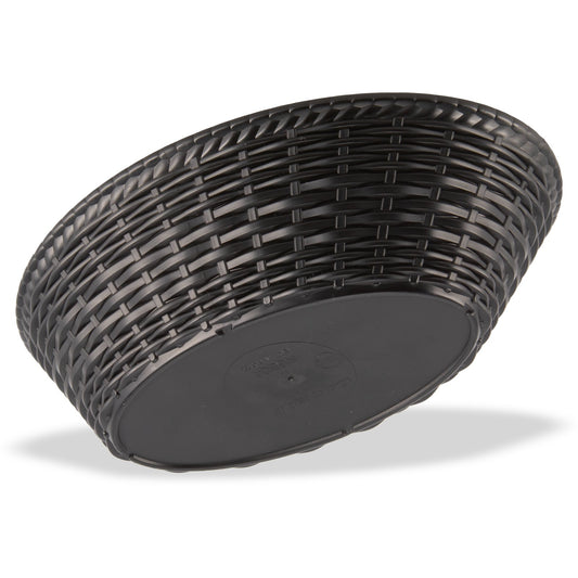 Carlisle 650403 9" x 6" Black Oval Polypropylene WeaveWear Basket