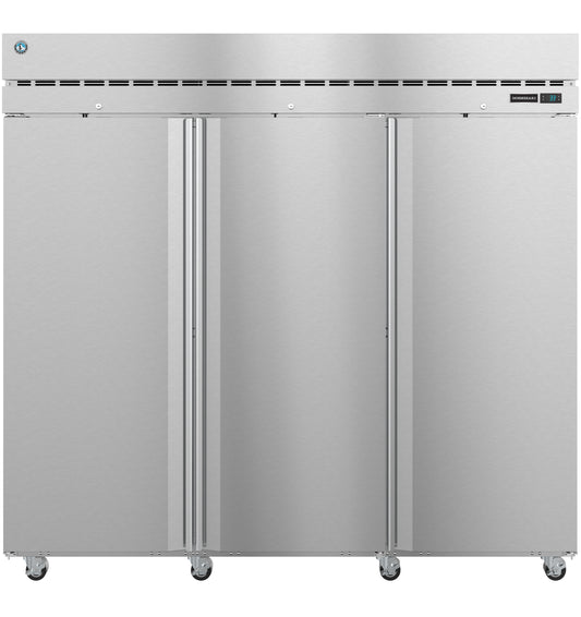 Hoshizaki F3A-FS Three Section Full Stainless Door with Lock Upright Freezer