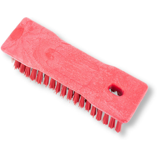 Carlisle 42024EC05 8" Red Comfort Grip Hand Scrub Brush