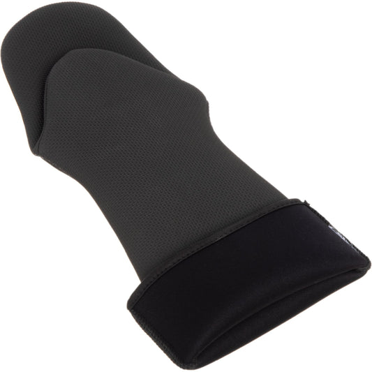 San Jamar UPM17BK 17" Black Neoprene Ultigrip Oven Mitt - Puppet Style