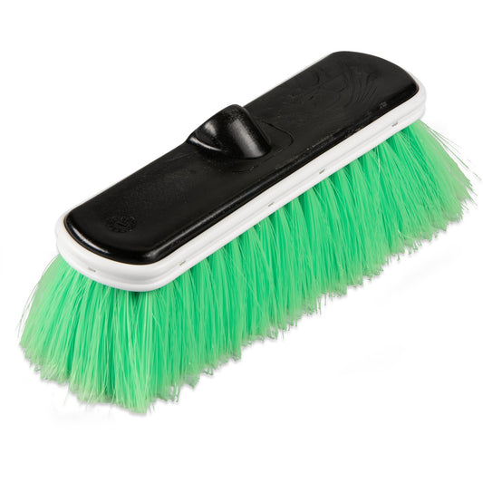Carlisle 3646875 10" Green Flo-Thru Brush with Flagged Nylex Bristles