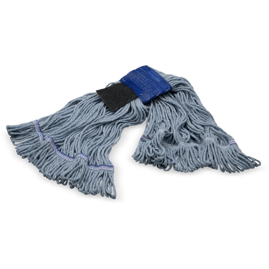 Carlisle 369418S14 Medium Blue Acrylic Fiber Looped-End Mop w/ Green Band