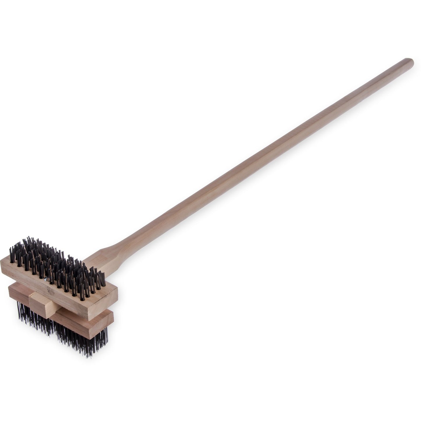 Carlisle 4029400 48" Double Broiler King Grill Brush with Handle