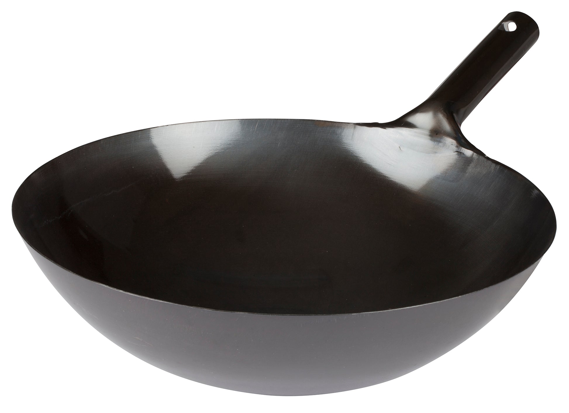 Winco WOK-36 16" Black Carbon Steel Wok