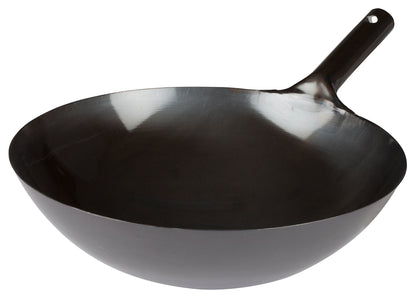 Winco WOK-36 16" Black Carbon Steel Wok