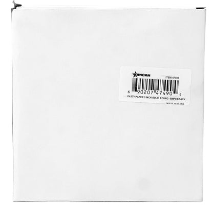 Omcan 47490 5" Solid Round Patty Paper