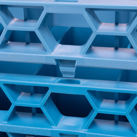 Carlisle RE4914 Carlisle Blue 49-Compartment Polypropylene OptiClean Divided Glass Rack Extender 1.78"